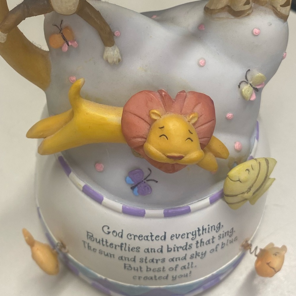 Musical Box God Created Everything Baptism 
Roman 7” Christian Nursery Decor - Picture 6 of 11